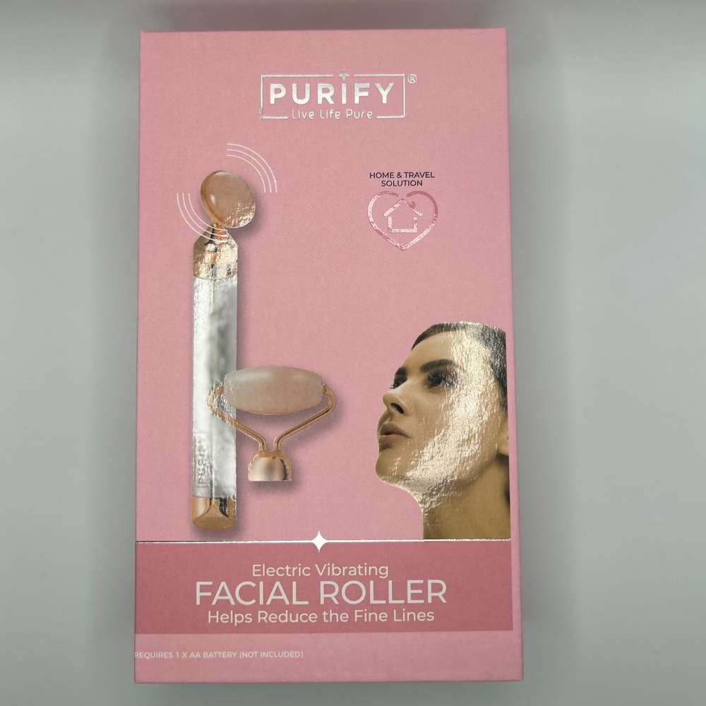 Purify Electric Vibrating Facial Roller Pink Rose Gold PY-FCRLL-100 #448